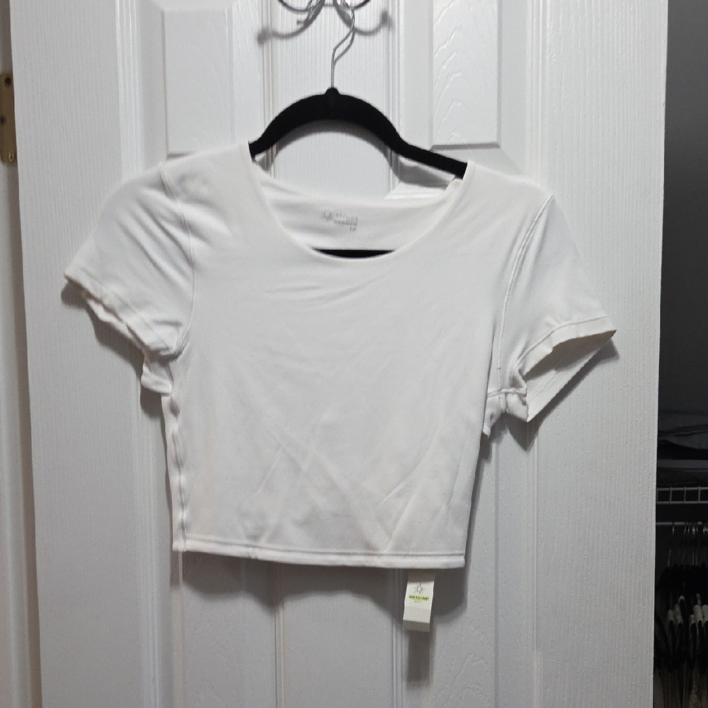 OFFLINE By Aerie Real Me XTRA Twist Back Tee White | Size Small - Picture 3 of 4